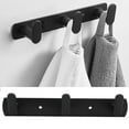 thumbnail image 3 of Row Hooks,Simple Space Aluminum Row Hooks Wall Mounted Hook for Kitchen Bathroom Wardrobe Black,Wall Mounted Coat Rack, 3 of 8