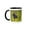 Black/White, variant on 3drose, Colorado, Gould. Rocky Mountain Shiras Male Moose and Trees., 11oz Two-tone Yellow Mug