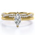thumbnail image 1 of JeenMata Anillo de Compromiso Solitario de Talla Marquesa de 1,75 Quilates con Banda Nupcial Infinita Engastada en Oro Amarillo de 18 K sobre Plata (Personaliza Tu Banda Nupcial), 1 of 6