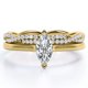 thumbnail image 1 of JeenMata Anillo de Compromiso Solitario de Talla Marquesa de 1,75 Quilates con Banda Nupcial Infinita Engastada en Oro Amarillo de 18 K sobre Plata (Personaliza Tu Banda Nupcial), 1 of 6