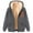 Dark Gray, variant on Meihcang Fleece Hoodie Women Zip Up Hooded Sherpa Lined Jacket Coat Trendy Heart Print Long Sleeve Thicken Winter Warm Outerwear with Pockets Black L