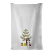 Carolines Treasures WDK3008WTKT 28 x 19 in. Unisex Doodle Black Tricolor No.1 Christmas White Dish Towels Kitchen Towel - Set of 2