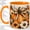 Orange, variant on Bow Pumpkin Butterfly Accent Mug, 11oz Ceramic Coffee Cup for Fall Decor