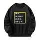 thumbnail image 3 of Hombres Mujeres Sudadera con cuello redondo Tops Y2K Cuello redondo Ropa deportiva Negro Jersey holgado para el trabajo Deportes Compras Otoño Salir , negro, l, 3 of 10