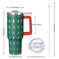 thumbnail image 2 of Green Christmas Tree and Snow Pattern Tumbler with Handle and Lid,40oz Double Wall Vacuum Insulated Tumbler,Cups Gift for Women and Men, 2 of 7