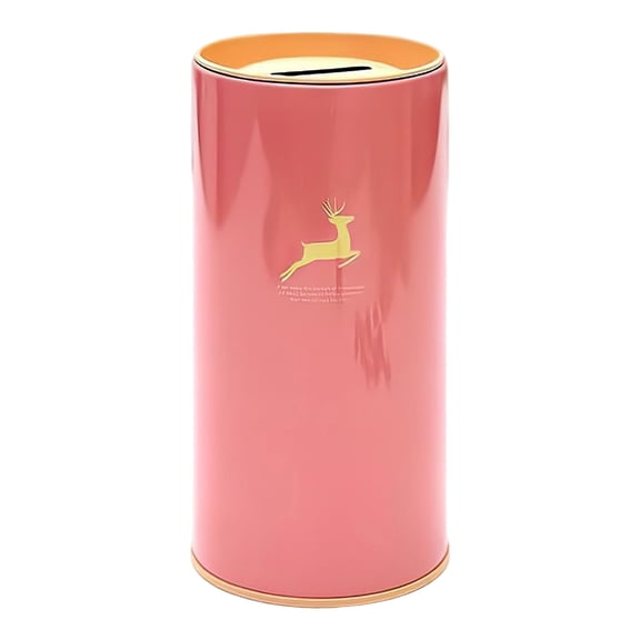OIUR Metal Piggy Bank Large Capacity Animal Pattern Design Kids Cylindrical Saving Bank Financial Management Tool