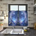 thumbnail image 4 of Yayeee Kitchen Curtains Tier Pair Light Filtering 27"x24" Rod Pocket Short Cafe Window Panel, Crystal Ball, 4 of 7