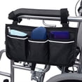 thumbnail image 5 of Bolsa lateral para reposabrazos de silla de ruedas, bolsas de almacenamiento impermeables para cualquier silla de ruedas, scooter de movilidad, andador, accesorios de transporte para andador, 5 of 5