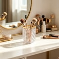 thumbnail image 6 of Makeup Brush Holder Organizer, Crystal Cosmetic Brush Storage for Vanity Countertop, Vintage Plastic Pencil Cup for Beauty Blender & Eyebrow Tools, Compact Cylinder for Home Travel, 6 of 6
