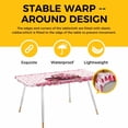 thumbnail image 4 of Valentine's Day Table Cloths for 8 Foot Rectangle Tables, Pink Romantic Truck Love Roses Red Plaid Patio Waterproof Elastic Fitted Tablecloths, Washable Rectangular Table Cover for Camping, 4 of 8