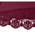 thumbnail image 4 of JWD Women's Tops Short Sleeve Lace Trim O-Neck A Line Tunic Blouse Wine Red-X-Large, 4 of 7