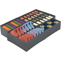 Underwear Organizer, 4 PCs Foldable Closet Dresser Drawer Organizer for Clothes, Lingerie, Bra, Panty, Sock, Tie and Belt Storage (Dark Grey)