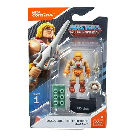 Heroes Series 1 Masters of the Universe He-Man Figure, Highly collectible, super-poseable He-Man micro action figure By Mega
