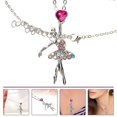 thumbnail image 4 of Ballet Girl Necklace Women Pendant Necklace Dainty Neck Chain Girls Neck Jewelry, 4 of 4