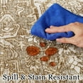 thumbnail image 6 of Washable Area Rugs for Living Room 6x9 Neutral Vintage Distressed Floral Boho Soft Floor Rug Indoor Non Slip Carpet for Bedroom Camel, 6 of 7