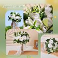 thumbnail image 3 of Kabuer Wedding Bouquets, Exquisite Artificial Flowers for Brides and Bridesmaids, 10 inch, 3 of 6
