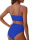 thumbnail image 5 of Conjuntos de bikini tankini para mujer Trajes de baño de bloques de color Traje de baño de dos piezas con tirantes anchos y soporte Traje de baño de dos piezas para mujer Trajes de baño tankini para m, 5 of 5