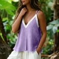 thumbnail image 5 of Ihhxva Women's Spaghetti Strap Tank Top Loose Fit Lace Trim Cami V-Neck Sleeveless Summer Casual Cotton Flowy Layering Beach Essential S-2XL, 5 of 7