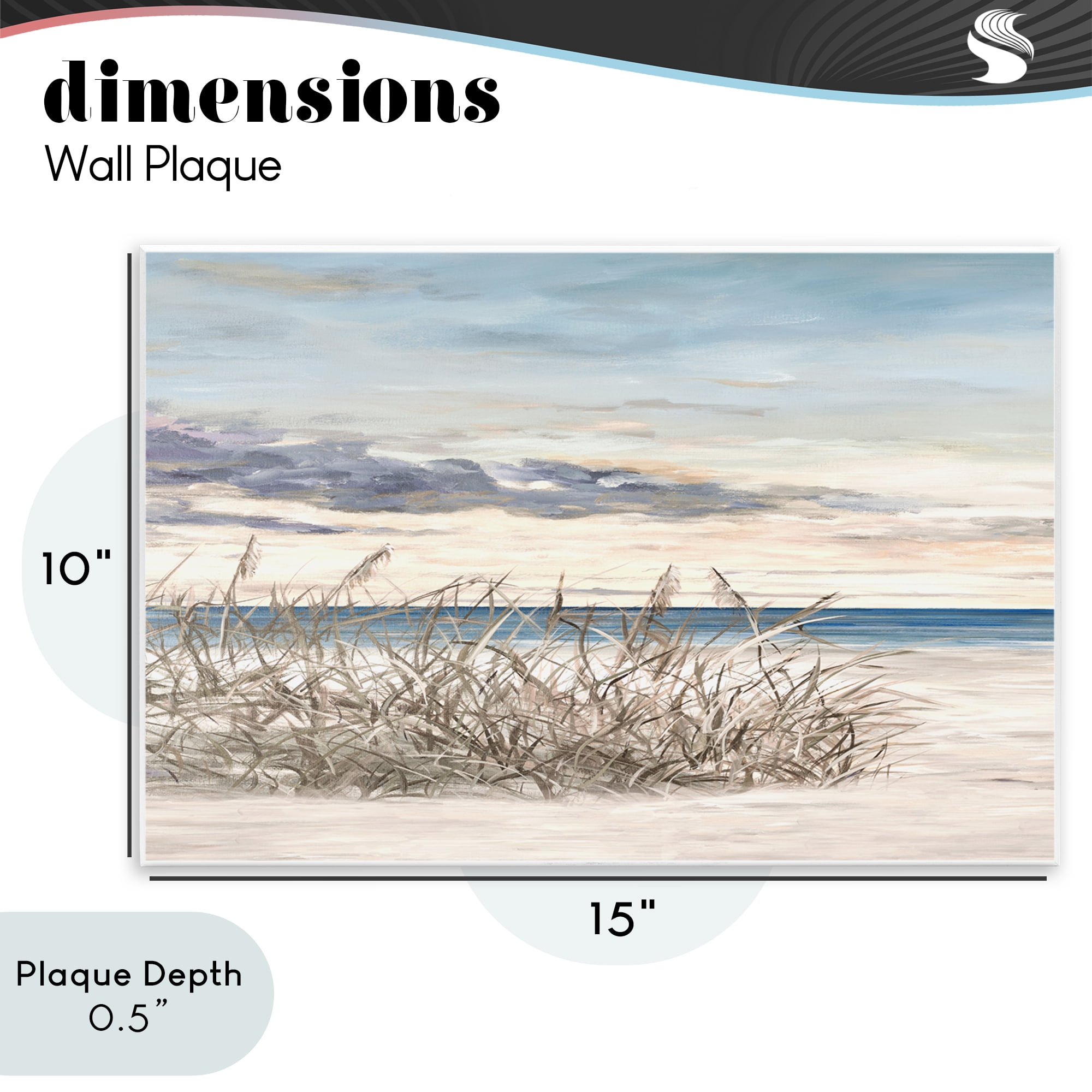 Stupell Industries Windy Beaches Landscape Wall Plaque Art, design by Julie DeRice