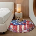 thumbnail image 3 of Cardinal Bird Flower Washable Round Area Rug 6 ft, 4th of July, Soft Non Slip Rugs Stain Repellent Indoor Felt Carpet for Living Dining Room Bedroom Home Office, 3 of 9