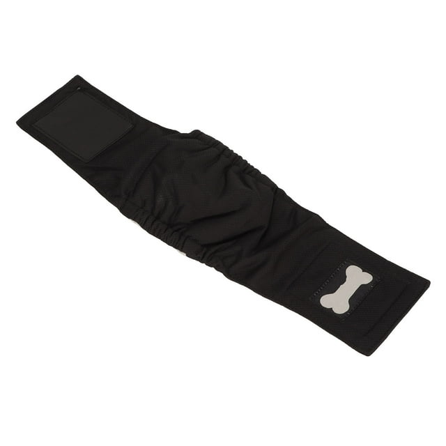 Envoltura para el vientre de perro macho a prueba de fugas fuerte absorción de agua transpirable cómoda banda para el vientre de perro macho negro 2XL