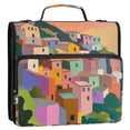 thumbnail image 5 of FORMRS Zipper Binder with Shoulder Strap 2-inch Ring 500 Sheet Capacity File Bag, Purple Cityscape Painting, 5 of 5