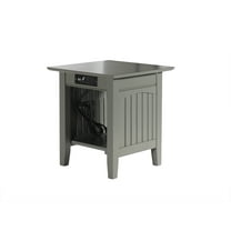 AFI Nantucket End Table with Charging Station, Grey