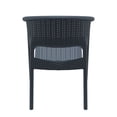 thumbnail image 5 of Luxury Commercial Living 32" Gray Wickerlook Patio Stackable Dining Arm Chair, 5 of 9