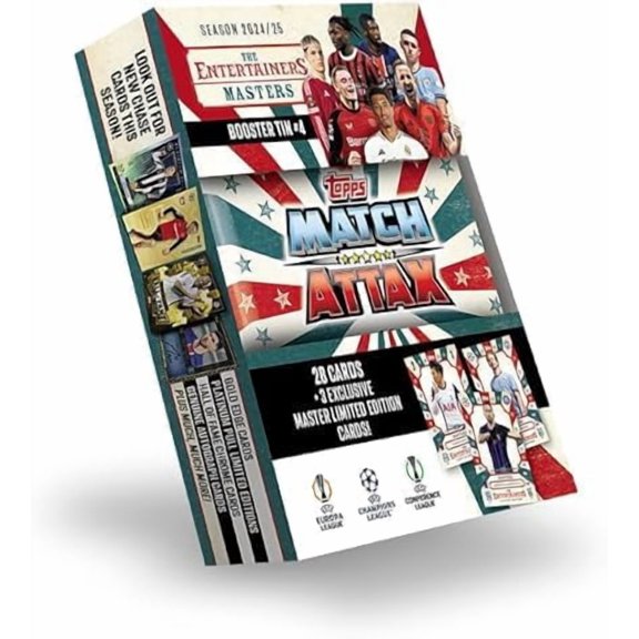 Topps Match Attax 24/25 Lata Booster 28 cartas + 3 LE