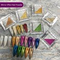 thumbnail image 3 of Dual Color Nail Powder with Mirror Effect Metallic Chrome Powder Shiny Nail Glitter Powder Nail Art Pigment Powder with Eyeshadow Sticks DIY Nail Decoration, 3 of 8