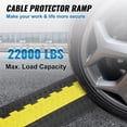 thumbnail image 2 of KFFKFF Cord Protection Ramp, Dual Channel, 22000 lbs/axle Load Capacity, Robust TPU Cable and Hose Cover Ramp, Driveway Speed Reducer with TPR Flip-Open Lid, Suitable for Indoor & Outdoor Use, 2 of 9