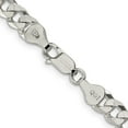 thumbnail image 3 of Auriga 925 Sterling Silver 6mm Beveled Curb Chain Bracelet 8 inch for Women, 3 of 6