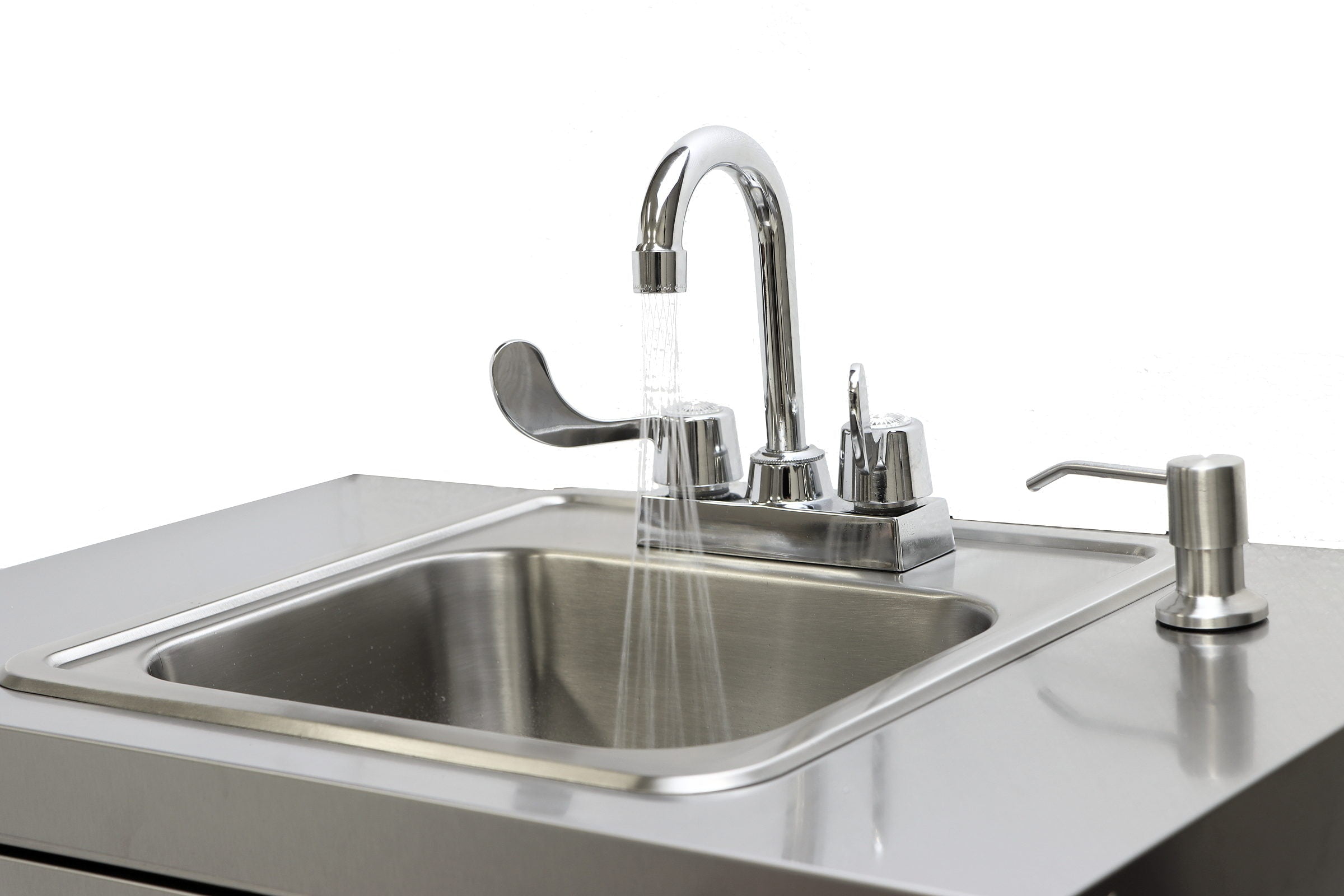 Electric Portable Sink, with Hot Water Heater and Pump - Movable Steel Hand Washing Sink