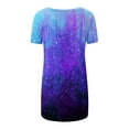 thumbnail image 4 of Fiudx Tops para Mujer Blusa de Manga Corta con Cuello Redondo y Estampado de Verano para Mujer, 4 of 4