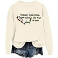 thumbnail image 2 of Funny Probably Just Gonna Jingle Some of The Way I'm Tired Christmas Sweatshirts for Women Long Sleeve Crewneck Pullover Tops, 2 of 3