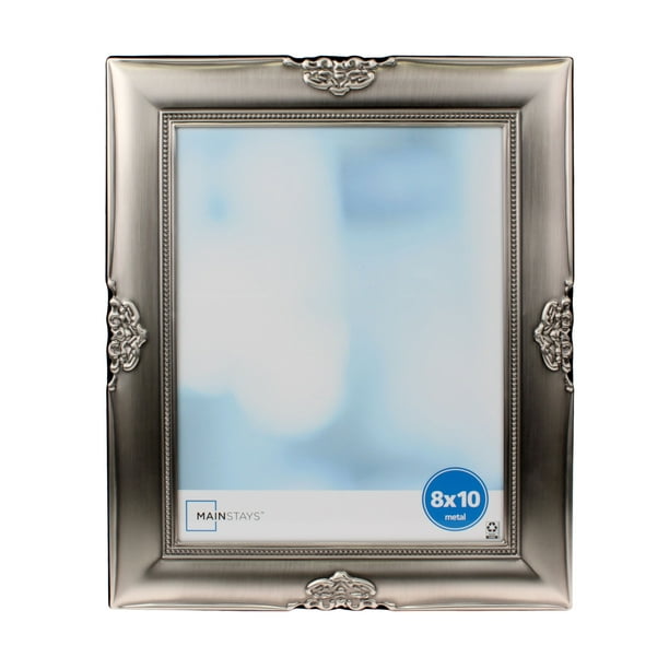 Mainstays 8x10 Rectangular Metal Picture Frame, Pewter