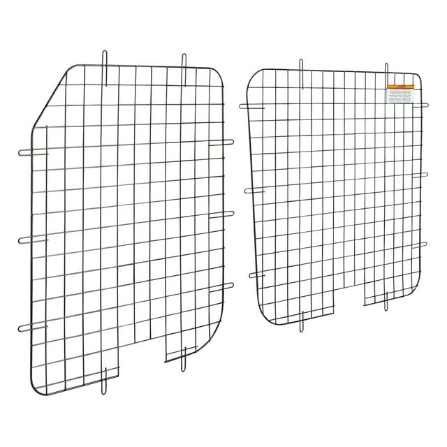 Weather Guard Window Guard 88060 Rear Van Door; Powder Coated; Black; Steel; With Mounting Hardware; Set Of 2