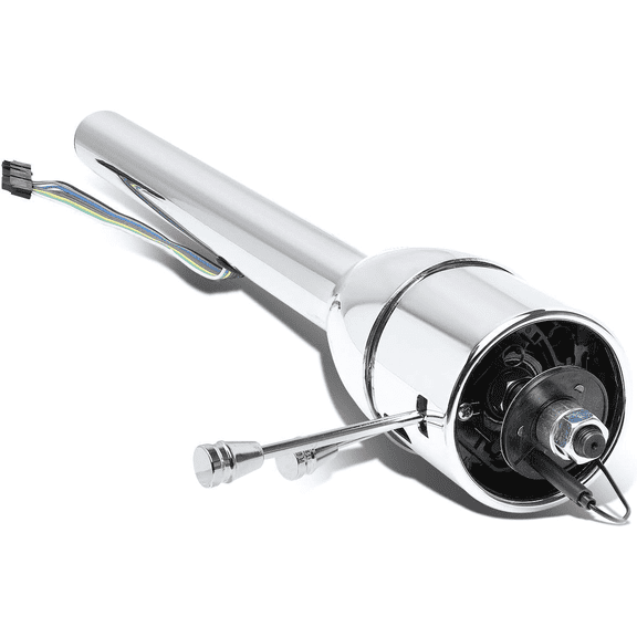 30" Tilt Steering Column for 1955-1959 Chevy GM Manual Floor Shift – Polished Chrome, Pre-Wired