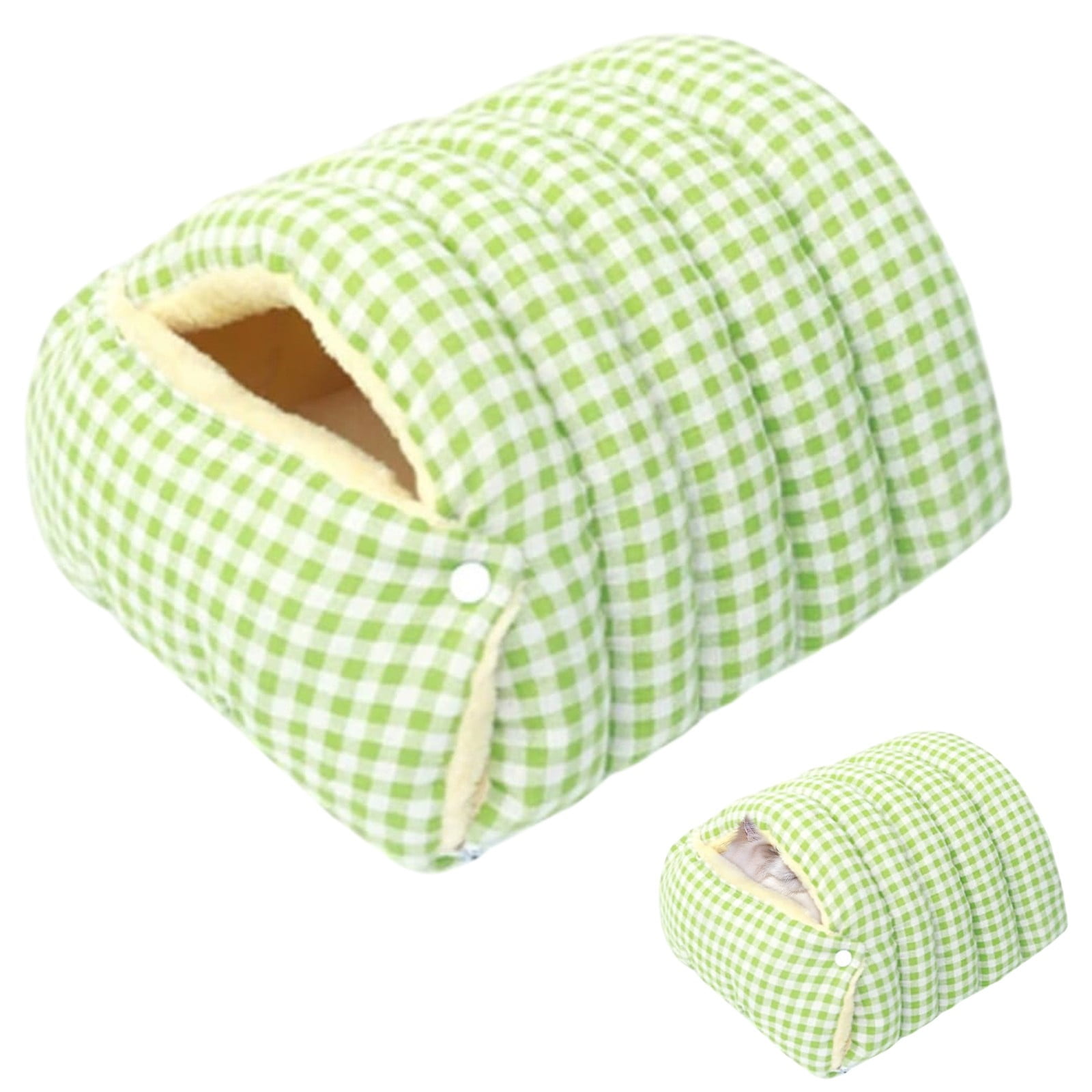 Qyaukm Winter Warm Cat Bed, Removable Washable Covered Enclosed Cat House with Anti-Slip Base, Cozy Igloo Style Pet Bed for Indoor Cats and Small Dogs
