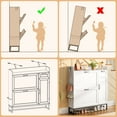 thumbnail image 5 of Noelse Shoe Cabinet with 2 Flip Drawers and Side Cabinet, Shoes Cabinet with Adjustable Shelves, Shoe Organizer Cabinet with Drawer for Entryway, Hallway, White, 5 of 11