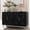 4 doors-Black, variant on HLR 31.4" Accent Cabinet, 2 Doors Sideboards and Buffets Cabinet with Storage for Living Room, Brown