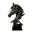 thumbnail image 1 of Figura de resina con forma de cabeza de caballo, estatua coleccionable, adorno de regalo, escultura de animal para pasillo, oficina, inauguración de Negro, 1 of 10