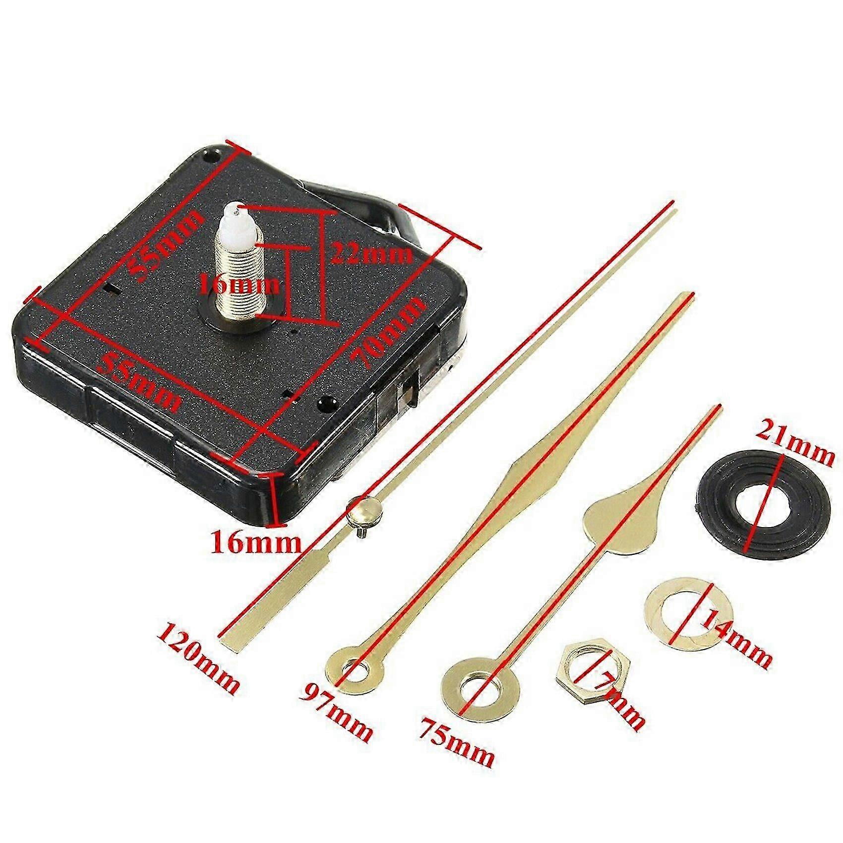 10Pcs DIY Silent Movement Spindle Hands Wall Quartz Clock Movement Mechanism Repair Tools Part Cloc