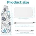 thumbnail image 2 of Ironing Board Cover and Pad, Standard Size 15x54, Scorch Resistant Thick Padding, Elastic Edge & 4 Fasteners,Ocean Starfish White, 2 of 8