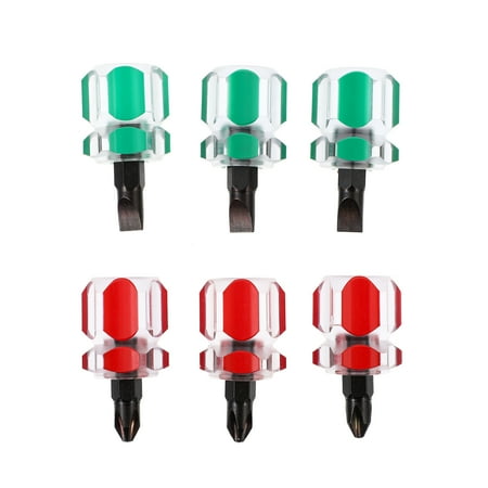 

6Pcs Screwdrivers Manual Operation Multifunctional Screwdrivers (Red Green)