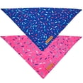 thumbnail image 3 of Bandanas de cumpleaños para perros Realeaf, paquete de 2, azul y rosa, XL, 3 of 6