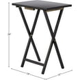 thumbnail image 4 of Foldable TV Tray Table with Storage Rack, 14.6 x 19 x 26 Inches, Natural Finish, Set of 4, 4 of 8