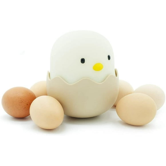 Eggshell Chicken Emotion Light Creative Night Light Baby Feeding Light Bedside Night Light,Cute Lamps for Bedrooms Touch Sensor Light USB Smart Home Night Light(White Light)