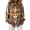 001_Gold, variant on Mardi Gras Top Women Stretch Casual Button Down Long Sleeve Collared Blouse Regular Fit Shirt