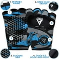 thumbnail image 4 of RDX Weight Lifting Gloves Grips, Gym Fitness Workout, Anti Slip Ventilated Open Back Gripper, Strength Training HIIT Exercise Deadlift, Men Women Cycling Rowing Climbing Hanging Pull Ups Gymnastics, 4 of 7